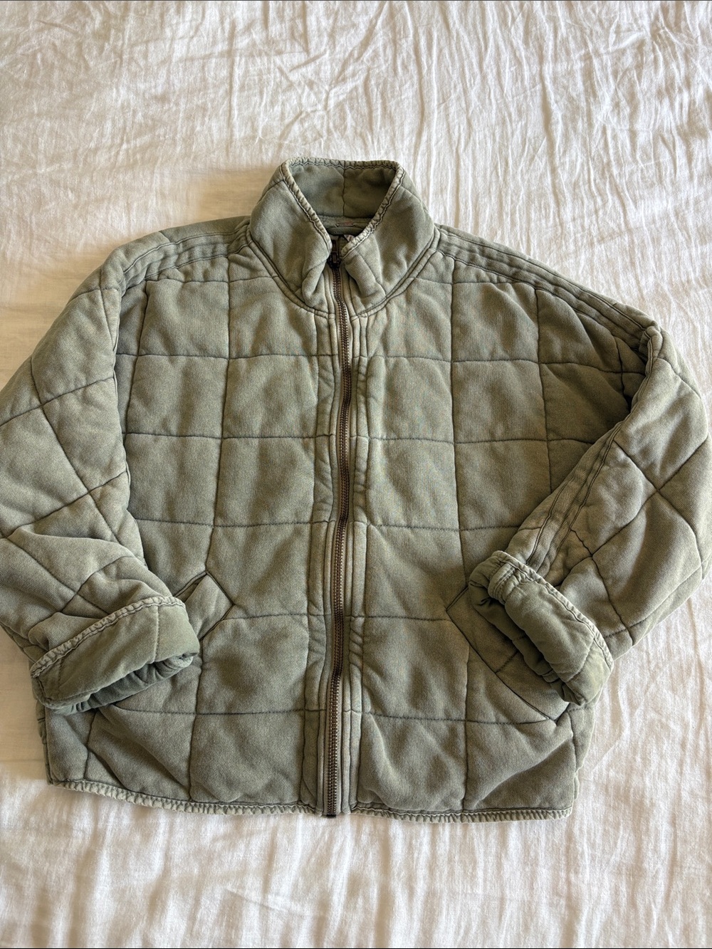 Free People Olive Green Knit Hoodie
